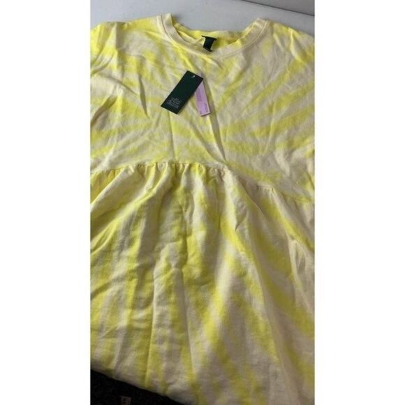 NEW Wild Fable Yellow Tie-Dye BabyDoll Dress - Picture 4 of 6